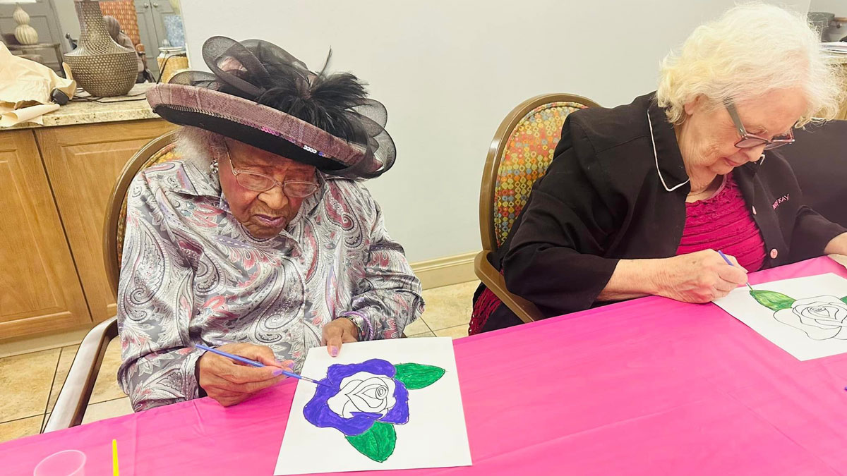 Elders Painting at Green House Cottages of Poplar Grove